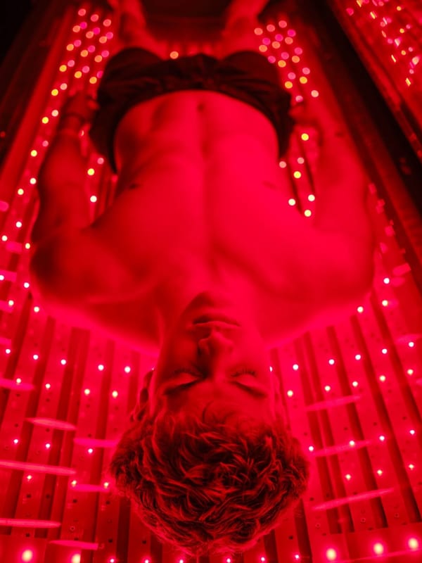 Red light therapy session at WET Sanctuary